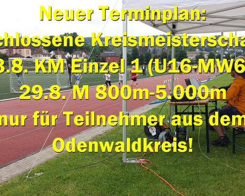 Neue Kreismeisterschafts-Termine