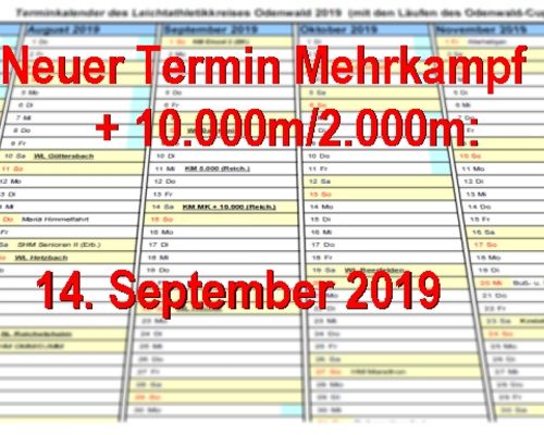 Neuer Termin für die ausgefallenen Meisterschaften